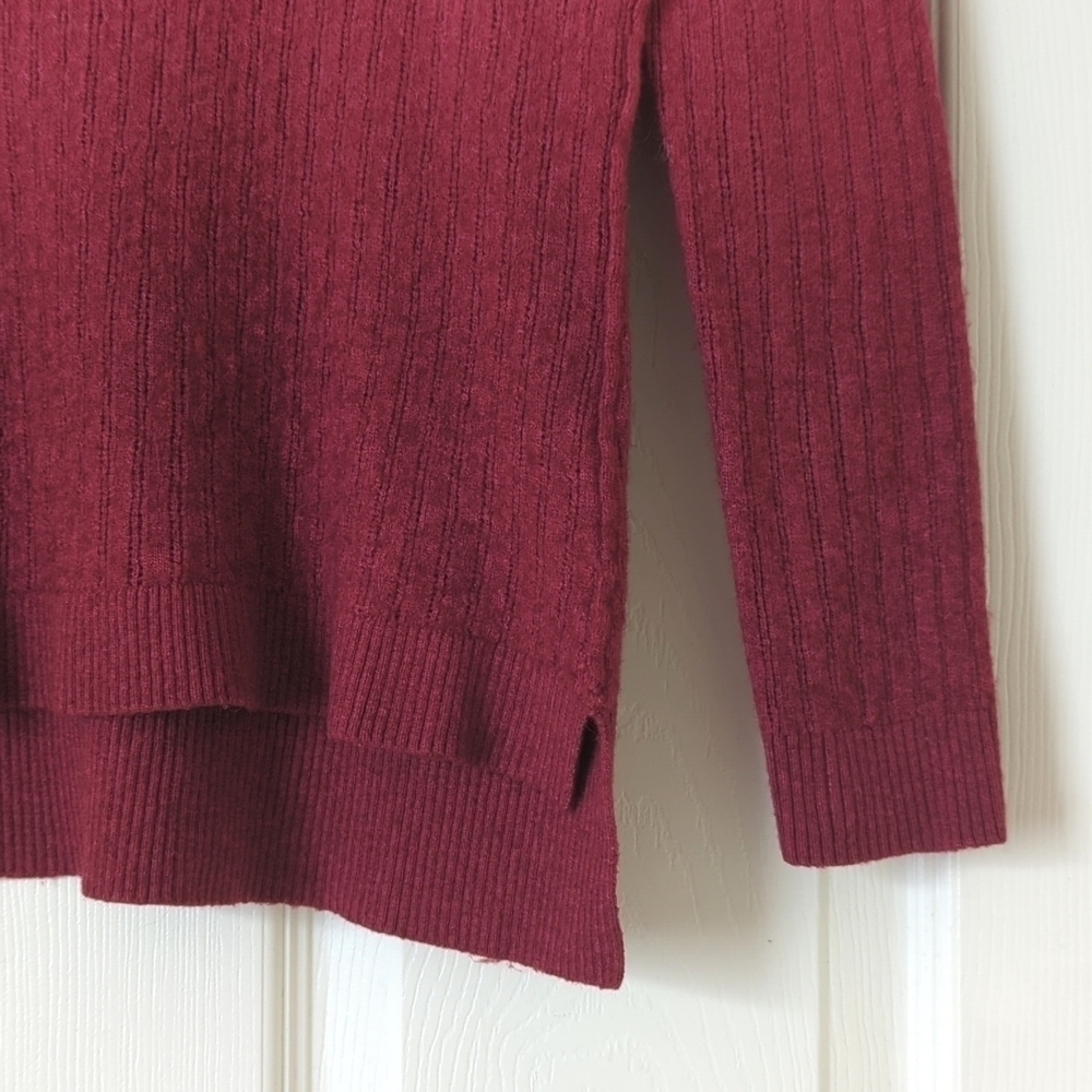 Tommy Bahama Classic Ombre Alpaca Wool Blend Ribbed Knit V-neck Sweater Pink S - Picture 6 of 9